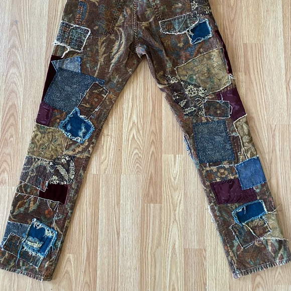 Ralph Lauren 50th Anniversary Kinsey Patchwork Cigarette-leg Jeans. - Picture 5 of 7